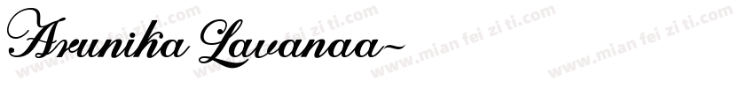 Arunika Lavanaa字体转换